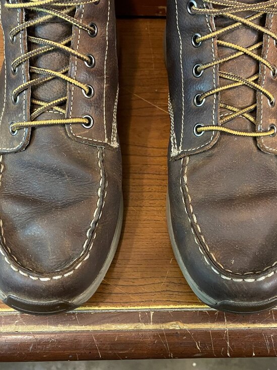 CARHARTT Men\'s Size 10.5 M CMX4023 Lightweight Casual Wedge Brown Work Boots
